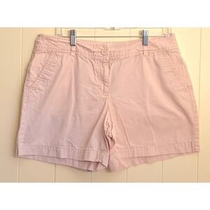 Ann Taylor LOFT Original Pink Chino Shorts Womens Size 12 Pastel Summer Casual